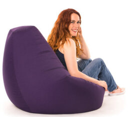 Beautiful Beanbags Adult Highback Beanbag For Indoors Or Outdoors Ready Filled Bean Bags - Purple - thumbnail 2