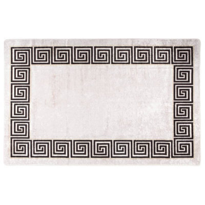 Berkfield Rug Washable 80X150 Cm Light Beige Anti Slip - image 1