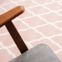 Loomed Blush Pink White Classic Trellis Living Room Rug 240X330Cm - thumbnail 3