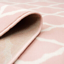 Loomed Blush Pink White Classic Trellis Living Room Rug 240X330Cm - thumbnail 6