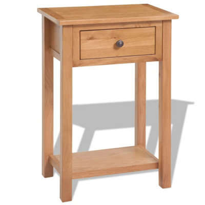 Berkfield Console Table 50X32X75 Cm Solid Oak Wood - image 1