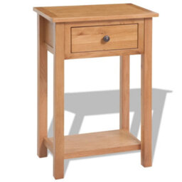 Berkfield Console Table 50X32X75 Cm Solid Oak Wood - thumbnail 1