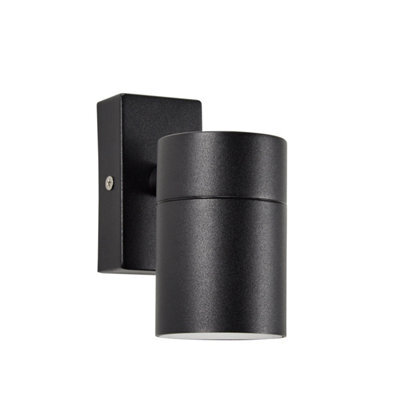 Generic Zinc Leto Fixed Up Or Down Gu10 Wall Light Ip44 Wall Light Black Zn-37940-Blk