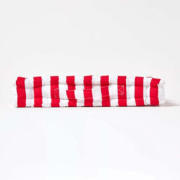 Homescapes Cotton Red Thick Stripe Floor Cushion, 40 X 40 Cm - thumbnail 5