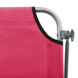 Berkfield Sun Lounger With Canopy Steel Pink - thumbnail 6