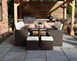 Royalcraft Cannes Brown 10 Seater Cube Set
