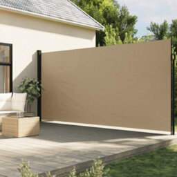Walplus Retractable Side Awning Garden Sun Shade Canopy Gazebo For Back Door, Porch, Patio Beige 220X600 Cm - thumbnail 1