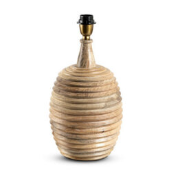 Large Natural Wooden Table Lamp With Fabric Shade For Living Room Or Bedroom 64X40X40Cm - thumbnail 2