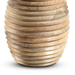 Large Natural Wooden Table Lamp With Fabric Shade For Living Room Or Bedroom 64X40X40Cm - thumbnail 3