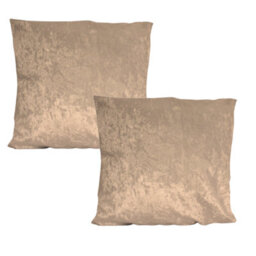 Urban Textures Pack Of 2 Crushed Velvet Cushion Covers 20 X 20 Inches Gold