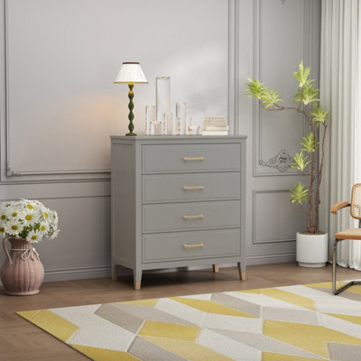 Palazzi 4 Drawer Chest Of Drawers Grey - image 1