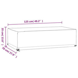 Vidaxl Garden Furniture Cover 8 Eyelets 125X70X35 Cm Rectangular Garden Furniture Covers - thumbnail 9