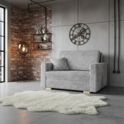 Viva Piano Ii Sofa Bed With Storage Wooden Legs Wooden Frame Polyurethane Foam Wave Springs Size 133X100X85Cm Light Grey - thumbnail 1