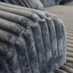 Furnishings For Less UK Vinci Chunky Thick Cord Soft Grey 4 Seater Corner Sofa Left Hand Facing - thumbnail 4