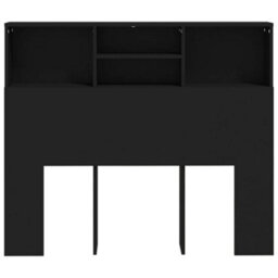 Vidaxl Headboard Cabinet Black 120X19X103.5 Cm Headboard Cabinets - thumbnail 5