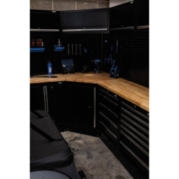 Draper Bunker Hardwood Worktop For 865mm Corner Storage Cabinet - thumbnail 3