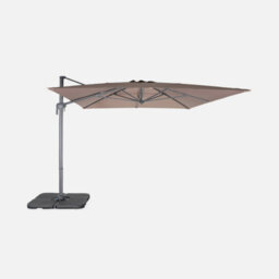 Sweeek - 3X4M Rectangular Cantilever Parasol Antibes 3X4 Beige-Brown - thumbnail 2