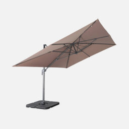 Sweeek - 3X4M Rectangular Cantilever Parasol Antibes 3X4 Beige-Brown - thumbnail 3