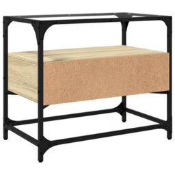 Berkfield Tv Cabinet With Glass Top Sonoma Oak 60X35X51 Cm Engineered Wood - thumbnail 6