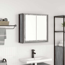 Vidaxl Bathroom Wall Cabinet With Mirror Grey Sonoma 60X21X60 Cm - thumbnail 1