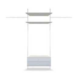 Spacepro Aura Satin White Dressing Room Freestanding Storage Solution (H)2700mm (L)3550mm (D)500mm