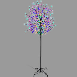Netta 5Ft Cherry Blossom Tree With 250 Led Lights, Suitable For Indoor And Outdoor Use - Multi-Colour