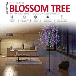 Netta 5Ft Cherry Blossom Tree With 250 Led Lights, Suitable For Indoor And Outdoor Use - Multi-Colour - thumbnail 2