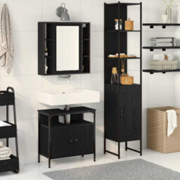 Walplus Bathroom Cabinet Set Other 3 Pcs Black Oak 33 X 33 X 185.5 Cm - thumbnail 1
