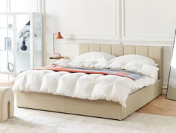 Beliani Ottoman Bed Fabric Dreux 160 X 200 Cm (Eu King Size) Beige - thumbnail 2