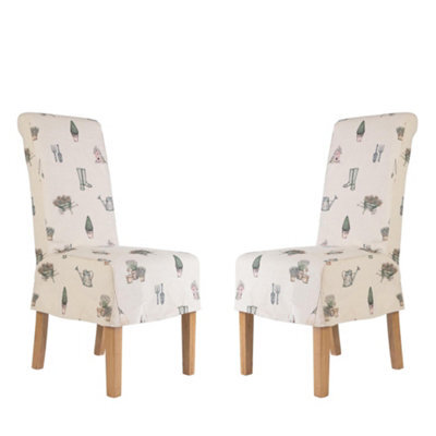 Dibor Set Of 2 Riviera Loose Cover Kitchen Furniture Dining Room Chair - Country Living - image 1