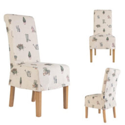 Dibor Set Of 2 Riviera Loose Cover Kitchen Furniture Dining Room Chair - Country Living - thumbnail 2