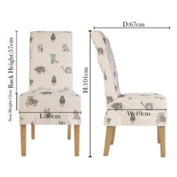 Dibor Set Of 2 Riviera Loose Cover Kitchen Furniture Dining Room Chair - Country Living - thumbnail 7