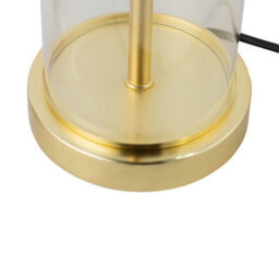 First Choice Lighting Set Of 2 Aura - Satin Brass With Glass Column Table Lamp Bases - thumbnail 4