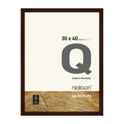 Nielsen Quadrum 30 X 40Cm Wenge Wooden Picture Frame With Float Glass And Push/turn Clips - thumbnail 1
