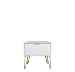 Fuji 1 Drawer Bedside In Marble (Ready Assembled)