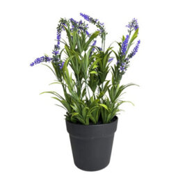 Artificial Lavender Plant In Black Pot 38Cm For Home Decor - thumbnail 2