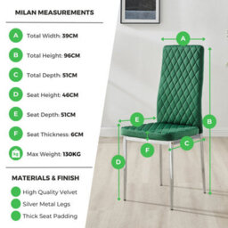 Furniturebox Uk 4 Seater Dining Set - Imperia White High Gloss Dining Table And Chairs - 4 Navy Velvet Milan Chrome Leg Chairs - thumbnail 9