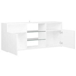 Berkfield Tv Cabinet With Led Lights White 120X30X50 Cm - thumbnail 8