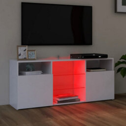 Berkfield Tv Cabinet With Led Lights White 120X30X50 Cm - thumbnail 3