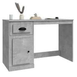 Berkfield Desk With Drawer Concrete Grey 115X50X75 Cm Engineered Wood - thumbnail 4
