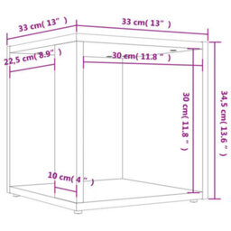 Walplus Side Table Concrete Grey 33X33X34.5 Cm Engineered Wood - thumbnail 8