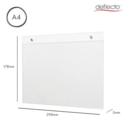 Deflecto Yearntree Deflecto A4 Landscape Wall Sign Holder - A4 Sign Holder - A4 Wall Mounted Document Holder - Poster Holder - Advertising Board - thumbnail 4