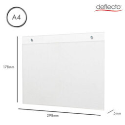 Deflecto Yearntree Deflecto A4 Landscape Wall Sign Holder - A4 Sign Holder - A4 Wall Mounted Document Holder - Poster Holder - Advertising Board - thumbnail 3