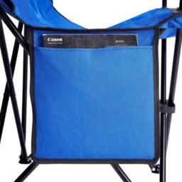 Vivo Set Of 2 Camping Chair Lightweight Folding Portable With Cup Holder Side Pocket - Blue - thumbnail 3