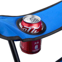 Vivo Set Of 2 Camping Chair Lightweight Folding Portable With Cup Holder Side Pocket - Blue - thumbnail 4