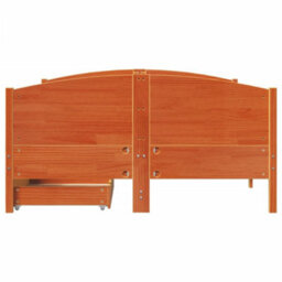 Berkfield Bed Frame Without Mattress Wax Brown 140X200 Cm Solid Wood Pine - thumbnail 4
