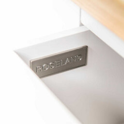 Farro Grey 36Cm Lamp Side Table With Drawer - Painted With Oak Top - Fully Assembled By Roseland Furniture - thumbnail 8