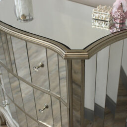 Melody Maison Mirrored Chest Of Drawers - Tiffany Range - thumbnail 3