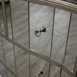 Melody Maison Mirrored Chest Of Drawers - Tiffany Range - thumbnail 4