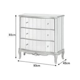 Melody Maison Mirrored Chest Of Drawers - Tiffany Range - thumbnail 9